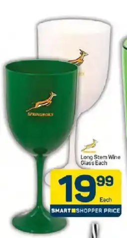 Pick n Pay Springboks Long Stem Wine Glass offer