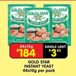 Shoprite GOLD STAR INSTANT YEAST 48x10g per pack offer