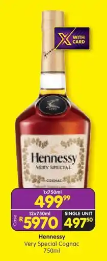 Shoprite Hennessy Very Special Cognac 750ml offer