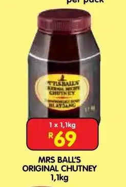 Shoprite MRS BALL'S ORIGINAL CHUTNEY 1,1kg offer