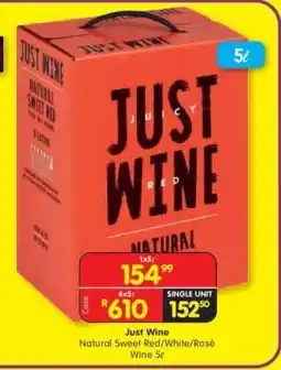 Shoprite Just Wine offer