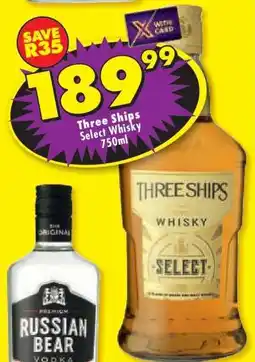 Shoprite Three Ships Select Whisky 750ml offer