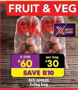 Shoprite RED APPLES 2x3kg bag offer