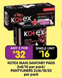 Shoprite Kotex Maxi Sanitary Pads offer