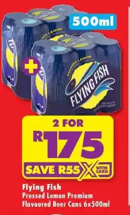 Shoprite Flying Fish Pressed Lemon Premium Flavoured Beer Cans 6x500ml offer