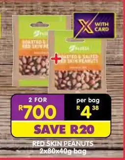 Shoprite RED SKIN PEANUTS 2x80x40g bag offer