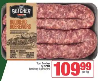 Spar Your Butcher By SPAR Rooiberg Boerewors offer