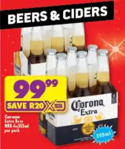 Shoprite Corona Extra Beer NRB 6x355ml per pack offer