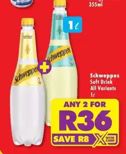 Shoprite Schweppes Soft Drink All Variants offer