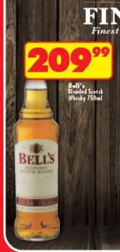 Shoprite BELL'S BLENDED SCOTCH WHISKY 750ml offer
