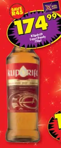 Shoprite KLIPDRIFT EXPORT BRANDY 750ml offer