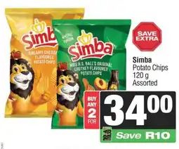 Spar SIMBA POTATO CHIPS offer