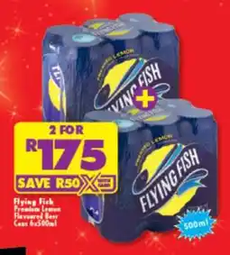 Shoprite Flying Fish Premium Lemon Flavoured Beer Cans 6x500ml offer