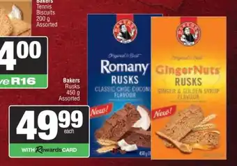 Spar BAKERS RUSKS offer