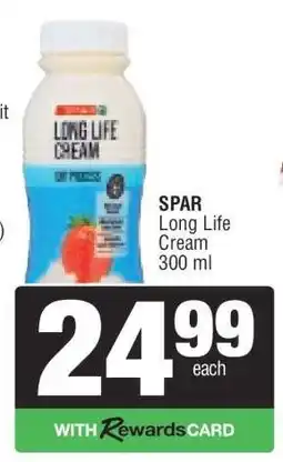 Spar SPAR Long Life Cream offer