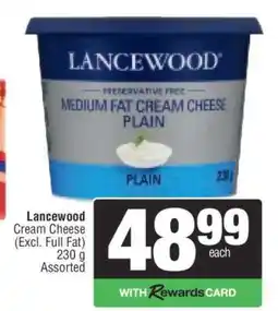Spar Lancewood Cream Cheese offer