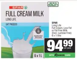 Spar SPAR Long Life Milk offer