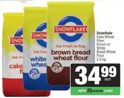 Spar Snowflake Cake Wheat Flour, Brown or White Bread Wheat Flour offer