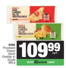 Spar SPAR Processed Cheese Slices Cheddar or Gouda 900 g offer