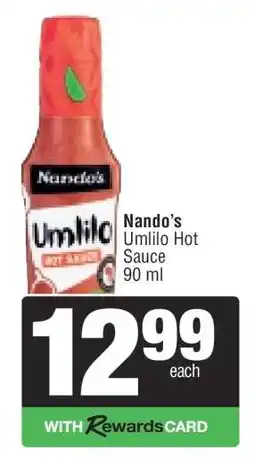 Spar Nando's Umlilo Hot Sauce offer