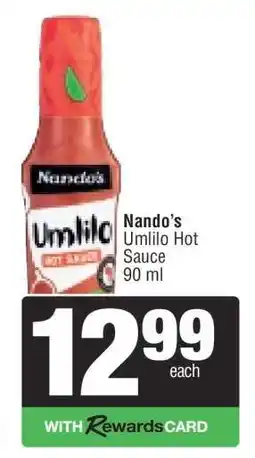 Spar Nando's Umlilo Hot Sauce offer