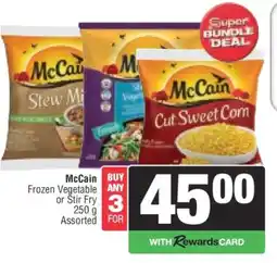 Spar McCain Frozen Vegetable or Stir Fry offer