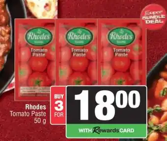 Spar RHODES TOMATO PASTE offer