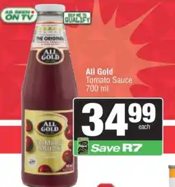 Spar ALL GOLD Tomato Sauce offer
