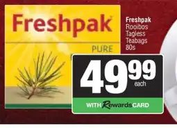 Spar Freshpak Rooibos Tagless Teabags 80s offer