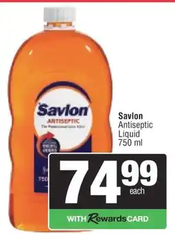 Spar SAVLON Antiseptic Liquid offer