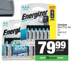 Spar Energizer Maxi Plus AA or AAA 4+2 6s offer