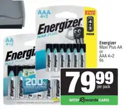 Spar Energizer Maxi Plus AA or AAA 4+2 6s offer