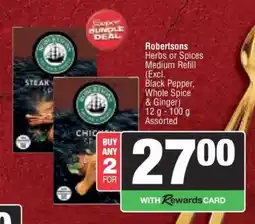 Spar Robertsons Herbs or Spices Medium Refill offer