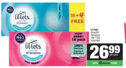 Spar LIL-LETS SMARTFIT TAMPONS offer