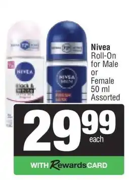 Spar NIVEA Roll-On offer