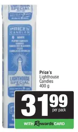 Spar Price’s Lighthouse Candles offer