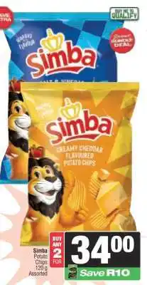 Spar SIMBA POTATO CHIPS offer