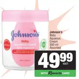 Spar Johnson's Baby Aqueous Cream offer