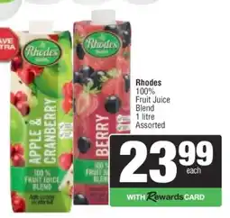 Spar RHODES 100% FRUIT JUICE BLEND offer