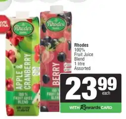 Spar RHODES 100% FRUIT JUICE BLEND offer