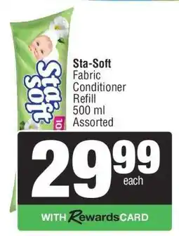 Spar STA-SOFT FABRIC CONDITIONER REFILL offer
