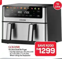 Pick n Pay Hypermarket GOLDAIR 10 Litre Dual Air Fryer offer