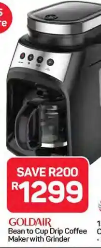 Pick n Pay Hypermarket GOLDAIR Bean to Cup Drip Coffee Maker with Grinder offer