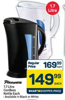 Pick n Pay Hypermarket Pineware 1.7 Litre Cordless Kettle offer