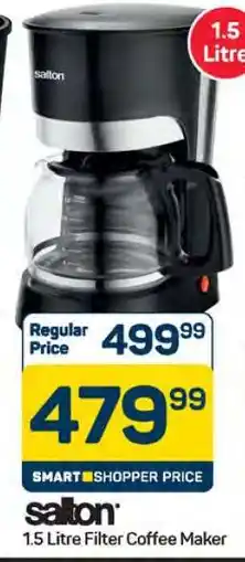Pick n Pay Hypermarket Salton 1.5 Litre Filter Coffee Maker offer