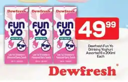 Pick n Pay Dewfresh Fun Yo Drinking Yoghurt Assorted 6 x 200ml offer