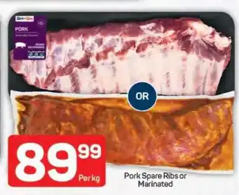 Pork Spare Ribs or Marinated