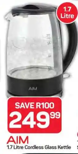 Pick n Pay Hypermarket AIM 1.7 Litre Cordless Glass Kettle offer