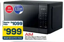 Pick n Pay Hypermarket AIM 20 Litre Black Mirror Finish Electronic Microwave Oven offer