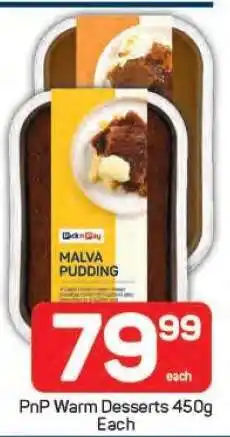 Pick n Pay PnP Warm Desserts 450g Each offer
